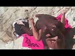 Western Firangi Tourist fucked by Malabar Nigro on Goa Nude Beach