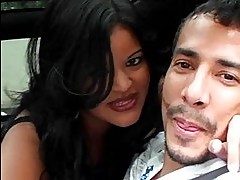 Sexy latina Candy sucking dick in a car and fuckin