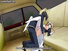 Busty Young Animated Blonde Maid Gets Hammered By Her Boss In The Car