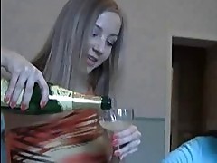 Drunk teens experience lesbian love together
