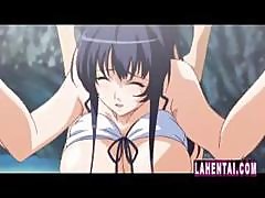 Hentai Babe In A Bikini Gets Bent Over And Drilled From Behind