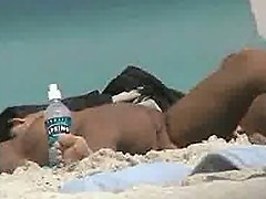 Various hot chicks naked on the beach