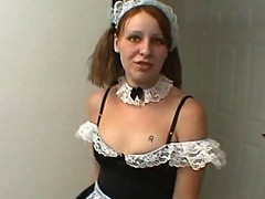 Lascivious maid caters to masters wishes