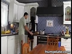 Maid Valentina Velasques whacks off her employers cock