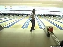 Shay Laren playing Wii and goes bowling