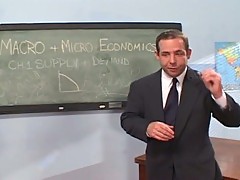 Economics professor gets double blonde classroom trouble
